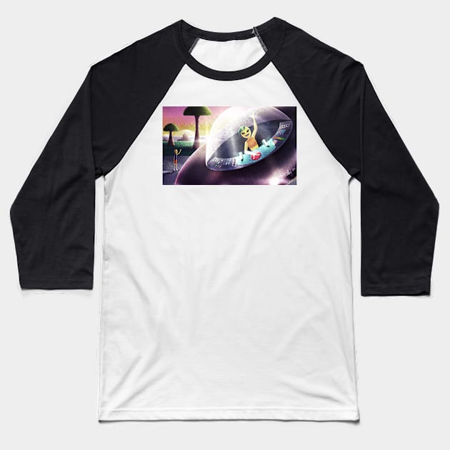 Leaving Home Baseball T-Shirt by Alyen